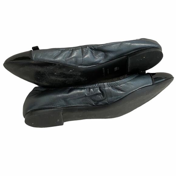 Cole Haan Grey & Black Pointed Toe Ballet Flats - Picture 2 of 5